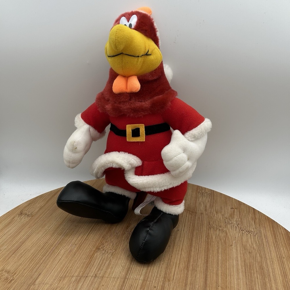 Vintage 1997 Foghorn Leghorn Ace Looney Tunes Holiday Plush 12"‎